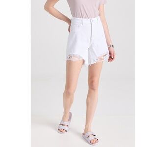 NWT DL1961 Emilie High Rise Vintage 6.5” White Denim Shorts - Size 27